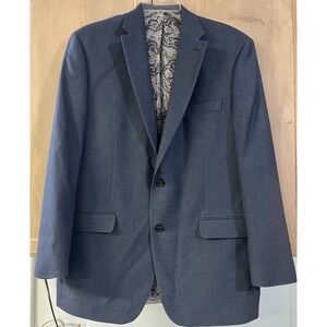 Lauren Ralph Lauren 44L 72% Poly 28% Rayon‎ Paisley Lining Blue